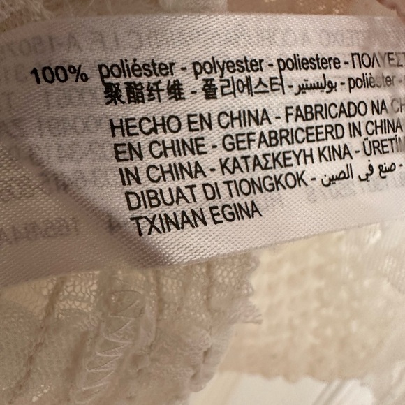 ZARA Blouse Crop Top Semi Sheer FEATHER Fringe NWOT - Picture 6 of 6